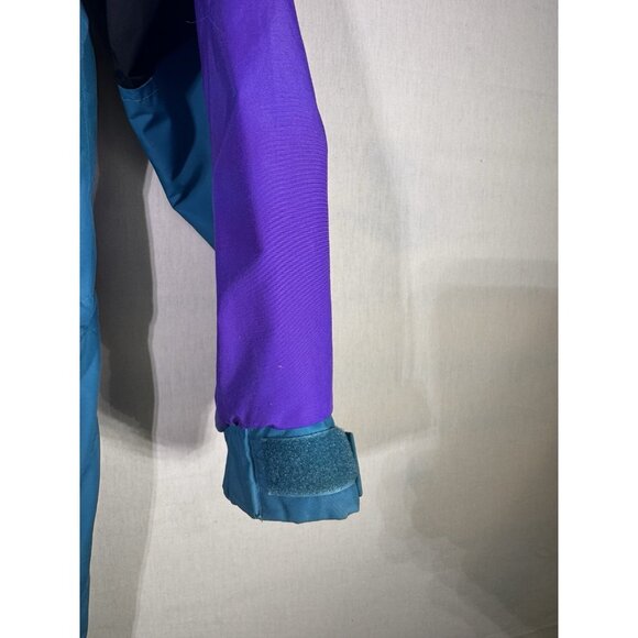 Vintage Columbia Bugaboo Ski Jacket Woman XL Teal Purple 90s Colorblock Gizzmo - Picture 6 of 16